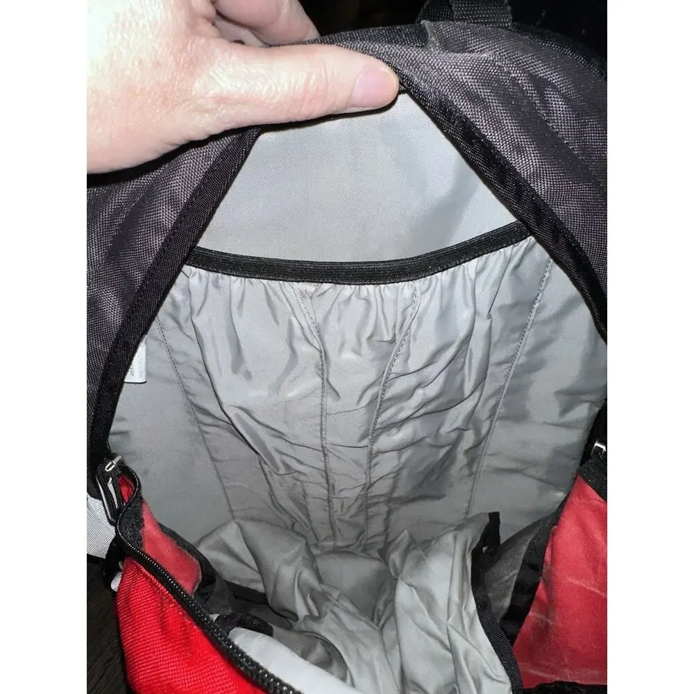 Vintage The North Face Torrent Backpack Red Black Grey Multiple Compartments